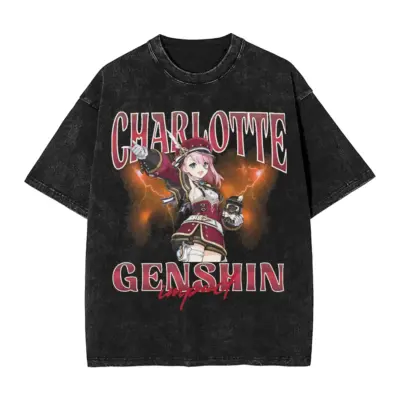Genshin Impact Charlotte Mineral Wash T-Shirt