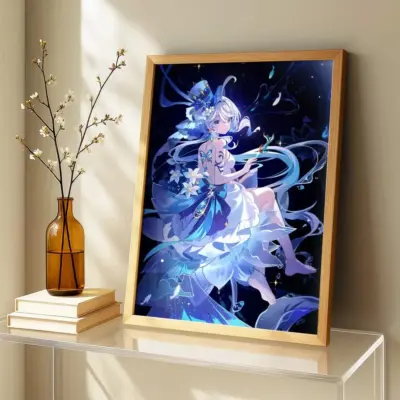 Hydro Genshin Impact Furina Wall Art