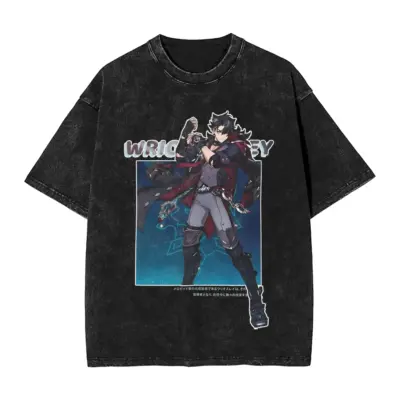 Genshin Impact Wriothesley Character Mineral Wash T-Shirt