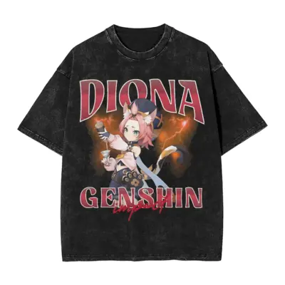 Genshin Impact Diona Mineral Wash T-Shirt