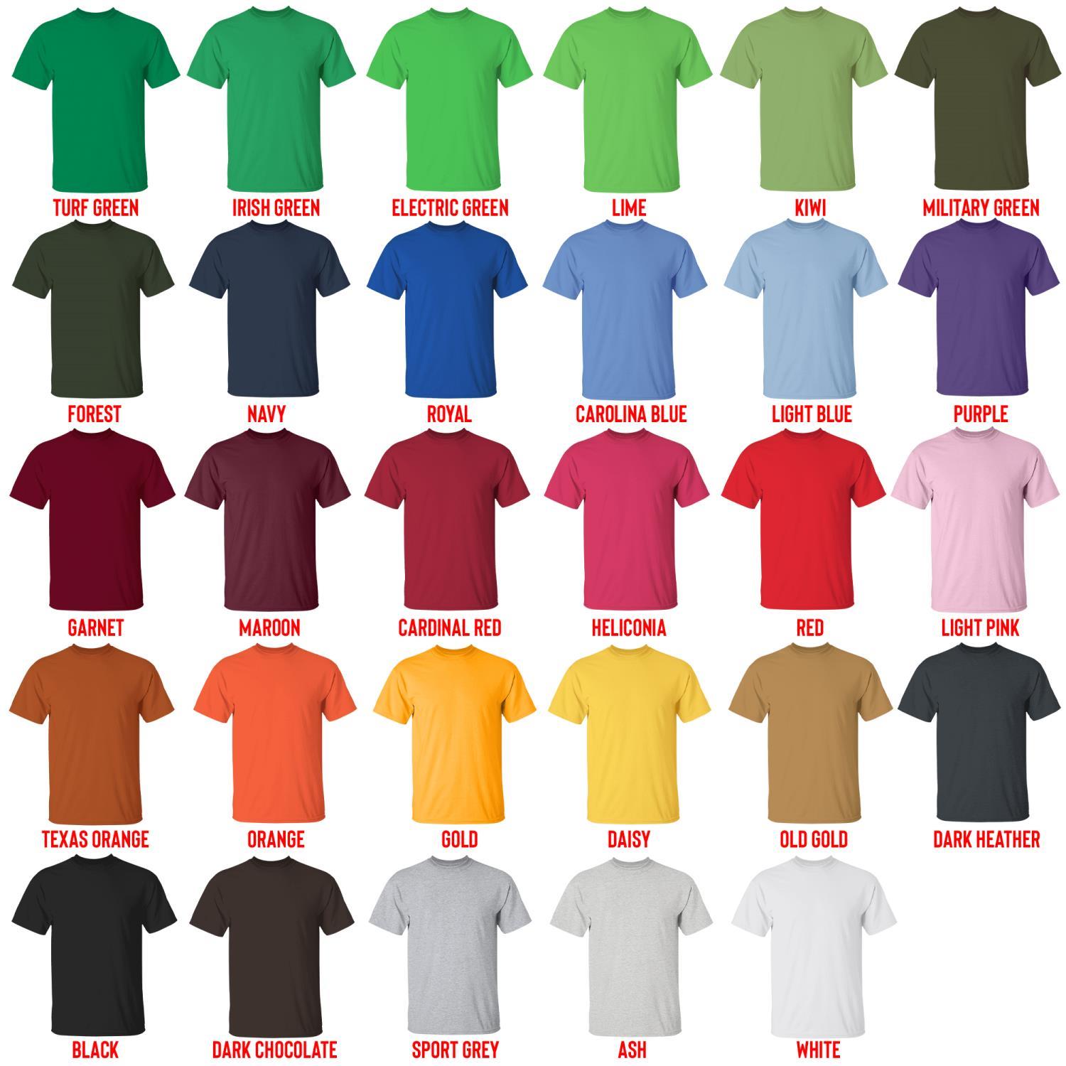 t shirt color chart - Genshin Impact AU Store