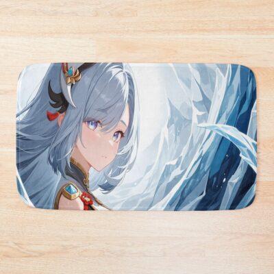 Shenhe Art For Genshin Impact Fans Bath Mat