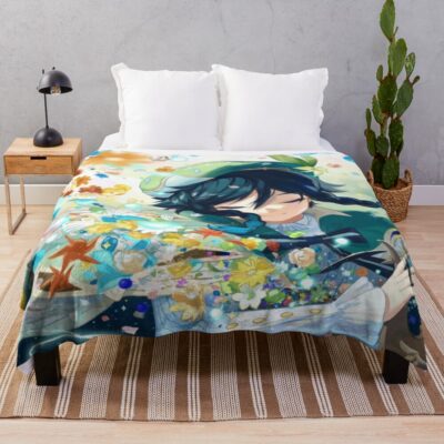 Venti Harp Genshin Impact Throw Blanket