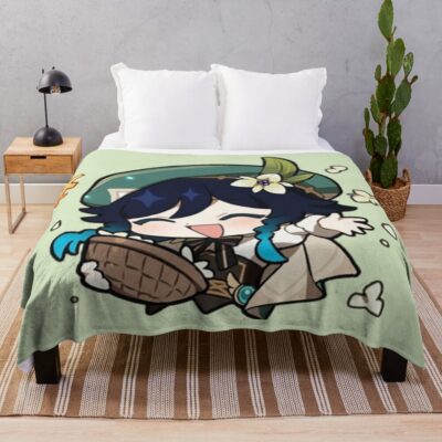 Genshin Impact Venti Chibi Throw Blanket