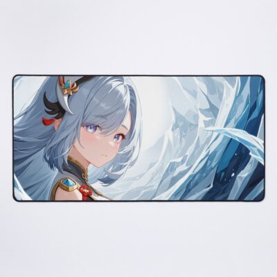 Shenhe Art For Genshin Impact Fans Mouse Pad
