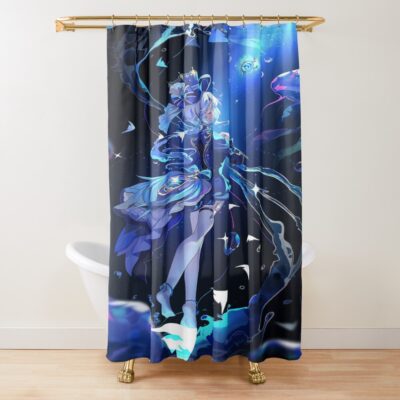 Furina Genshin A Furina Genshin A Furina Genshin Shower Curtain