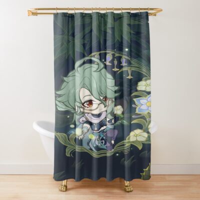 Baizhu Genshin Impact Shower Curtain