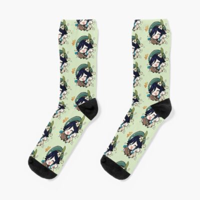 Genshin Impact Venti Chibi Socks